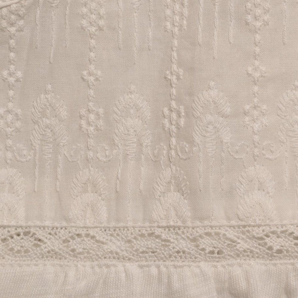 Design History Blouse Embroidered White Flutter Sleeve Preppy Academia Top XL - Picture 4 of 7